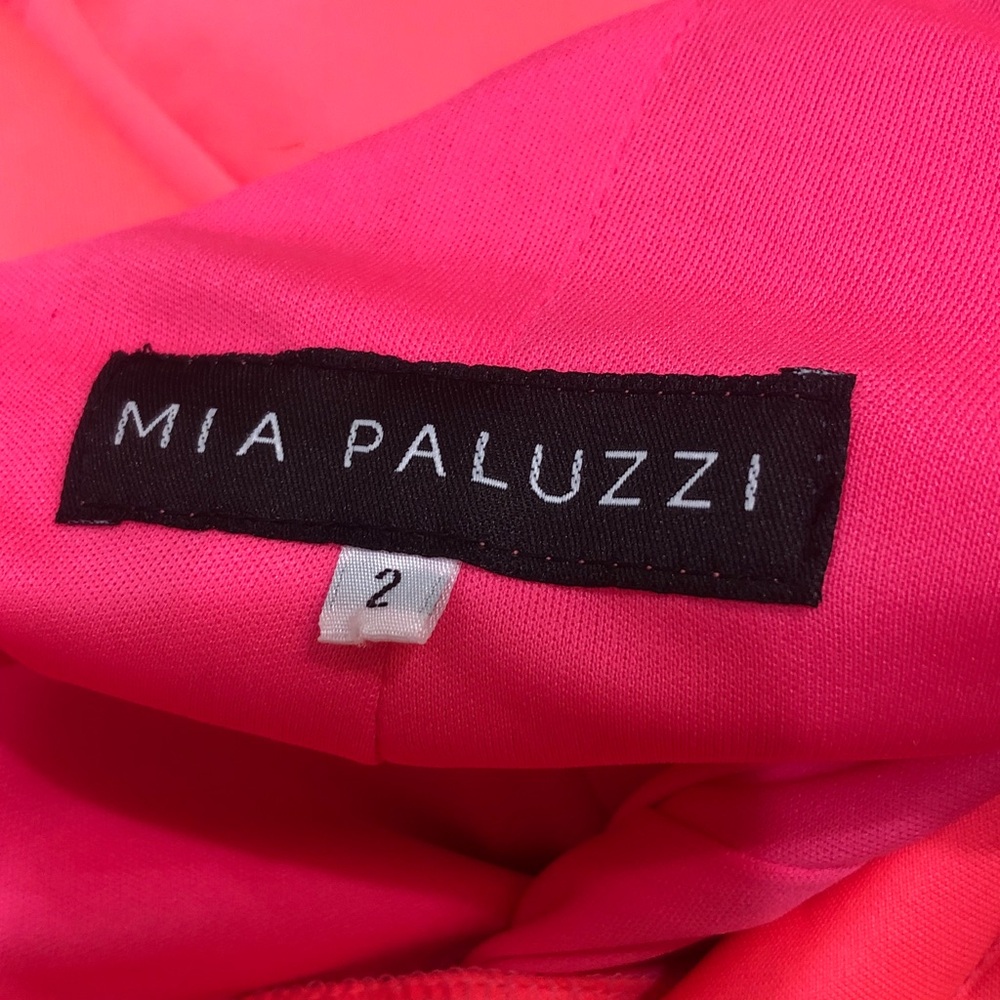 Mia Paluzzi Formal Maxi Dress Size 2 Neon Pink - Picture 5 of 11